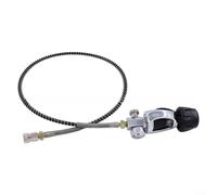 Manguera de válvula de prueba de buceo G5/8 con tubo de resorte de 36 pulgadas, adaptador WP de 630 bar para llenado de cilindro de oxígeno de buceo, detección de fugas y prueba de presión, color