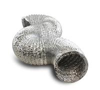 Manguera De Ventilación Ø 80/100/110/120/150/160/170/180/200mm Tubo Flexible De Aluminio Conducto De Aire Con 2 Abrazaderas De Acero (Color : 2m, Size : 160mm)