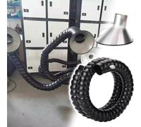 Manguera de ventilación Brazo de recogida de polvo industrial, Manguera articulada para laboratorio/bahía de mantenimiento, con válvula y capucha ajustables(8m/26.2ft,100mm/3.9in)