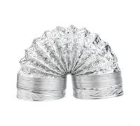 Manguera de ventilación de aluminio reforzada con alambre de acero para un funcionamiento fiable en escenarios de alta temperatura (150 cm)