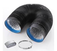 Manguera de ventilación flexible de 7,6 cm y 10,2 cm, de aluminio para aire acondicionado, campana extractora, resistente al calor, 2 m, 110 mm, ideal para invernaderos