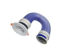Manguera de ventilación flexible de ABS de 25 pies con conducto de aluminio de 3 pulgadas, tubo de escape resistente a altas temperaturas para secadora de baño HVAC, kit completo con abrazaderas y