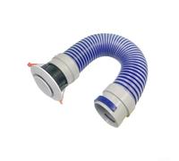 Manguera de ventilación flexible de ABS de 25 pies con conducto de aluminio de 3 pulgadas, tubo de escape resistente a altas temperaturas para secadora de baño HVAC, kit completo con abrazaderas y