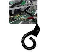 Manguera de ventilación flexible for campana extractora, sin necesidad de herramientas; conducto de aire de fácil posicionamiento for la ventilación del extractor de cocina.(Black,50mm/2in,180cm)