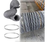 Manguera de ventilación flexible y aislada for secadora de 4'' y 6'' - Conducto de escape portátil for aire acondicionado con abrazaderas for un flujo de aire óptimo(L6.7m D152mm)