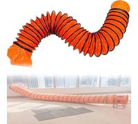 Manguera de ventilación industrial flexible con gancho en S y soporte de acero, conducto de transferencia de aire resistente para soplador de utilidad y ventilador de escape