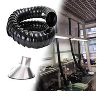 Manguera de ventilación Manguera flexible de extracción de humos con capucha, brazo articulado giratorio de 360°, brazo industrial de recogida de polvo personalizable(2.5m/8.2ft,100mm/3.9in)