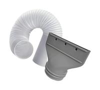 Manguera de ventilación moldeada corrugada con adaptador de salida plana para reparación de rutas de escape de portátiles alrededor de espacios habitables en interiores Conector de ventilación de