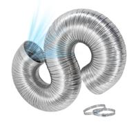 Manguera de ventilación para secadora, tubo portátil flexible de aluminio | Manguera de escape de aire acondicionado de 10 x 150 cm para apartamento, dormitorio, sala de estar, dormitorio, baño