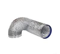 Manguera de ventilación retráctil de aluminio resistente al fuego, diseñada para escape de campana extractora y disipación eficiente del calor en varios ajustes (150 mm)