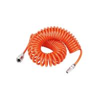 Manguera del compresor de aire PU de 3/6/9/12/15M, manguera de aire tipo resorte, herramienta de aire Flexible con conector, tubo espiral neumático, tubo de PU(6x4mm Black,12M-C Fitting)