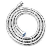 Manguera Ducha 2m de 304 Acero Inoxidable Anti Torsión - Tubo de ducha flexible de alta presión estándar G1/2 universal apto para todas las duchas(Plateado)