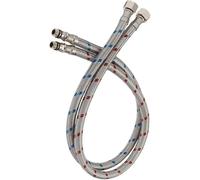 Manguera Ducha Mangueras de un solo cabezal, 1 par, entrada agua fría y caliente, conector grifo fregadero acero inoxidable, for lavabo cocina(100.0cm)