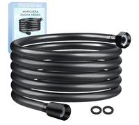 Manguera ducha negra 2,5m pvc flexible conexion universal antitorsion flexo ducha negra 2.5 metros 250cm