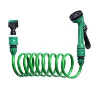 Manguera En Espiral, 5 Modos De Riego Manguera En Espiral De Jardín Expandible Con Boquilla De Pulverización Para Barcos, Autocaravanas, Limpieza De Casas, Jardines Y Lavado De Coches
