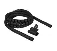 Manguera espiral Delock con herramienta de retracción 2,5 m x 25 mm negro