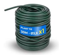 Manguera Encuadernación DOJA Barcelona - Ø3,9 mm x 30m para Unir Plantas Jardin Flexible para Arboles de Jardín, Gran Versatilidad, Tutores para Tomateras, Atar Tallos, Fácil de Usar, Verde