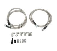 Manguera enfriadora de transmisión de acero inoxidable flexible con adaptadores Reemplazo duradero para Cars Trucks y C4 C6 AOD Power Glide Rat Rod Muscle Car 70 pulgadas de