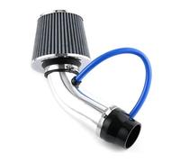 Manguera Entrada Admisión Kit Tubo Inducción Turbo Universal para Coche Carreras Admisión Aire Frío Aluminio con Entrada Filtro Aire Cónico(Silver)