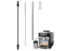 Manguera Espumador Leche - Set Manguera Máquina Café | Silicona 3mm Diámetro Interno con Cepillo Limpieza - Compatible Miele Jura Siemeñś Saēco Melītta Krùps Boscĥ