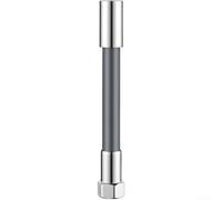 Manguera extensible flexible para grifo de fregadero, tubo de agua de silicona giratorio adaptable con filtro de reducción de salpicaduras para uso doméstico, gris