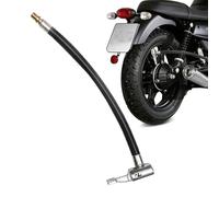 Manguera Extensión Inflador Neumáticos - Inflado Sin Esfuerzo | Adaptador Compresor Con Acoplamiento Bloqueable | Para Bici, Moto, Coche - Múltiples Longitudes 23.5-60cm, Fácil Conexión, Caucho Y Meta