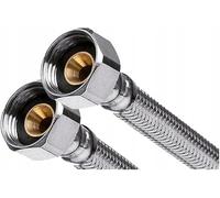 Manguera flexible 3/4 x 3/4 pulgada extensión - tubo trenzado de acero inoxidable 300mm - latiguillo de conexión para grifo de agua
