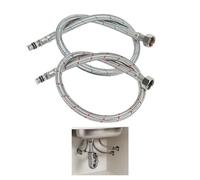 Manguera flexible 3/8 para fontanería sanitaria 2 unidades 70cm conexión agua caliente y fría instalación baño cocina durable estilo moderno para hogar