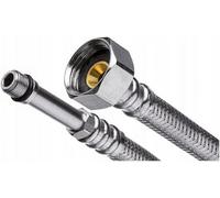 Manguera flexible 3/8 pulgada x M10 extensión - tubo trenzado de acero inoxidable 600mm - latiguillo de conexión para grifo de agua con tuerca y rosca exterior
