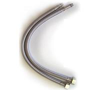 Manguera Flexible de grifo, para Lavabo Monobloc o Grifos de Cocina de 400 mm, 500 mm, 900 mm, x 10 mm y 12 mm, Cromo pulido, 400mm x 12mm