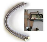 Manguera Flexible de grifo, para Lavabo Monobloc o Grifos de Cocina de 400 mm, 500 mm, 900 mm, x 10 mm y 12 mm, Cromo pulido, 400mm x 10mm