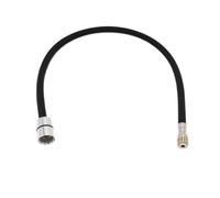 Manguera flexible de nailon trenzado de 50 cm/60 cm/85 cm F1/2 M15*1 for grifo extraíble de cocina, tubo giratorio, color negro y gris.(50cm Black)