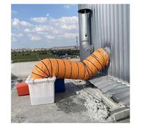 Manguera flexible de PVC for conductos, con cuerda ajustable for ventiladores de escape, mangueras plegables y fáciles de almacenar.(L 20 ft/5m,Dia 15.7 Inch/400mm)