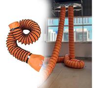Manguera Flexible de PVC para conductos, 6, 8, 10, 12, 14, 16, 18, 20, 22, 24, 28, 30, 22 y 36 Pulgadas, Retardante para Ventiladores, sopladores, con Cuerda Ajustable y Anilla en D, fácil d