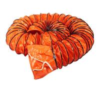 Manguera flexible de PVC para ventilación HVAC de 10 m, conducto ignífugo con cuerda ajustable y anillo en D, fácil almacenamiento, 40 cm de diámetro para ventilador de soplador