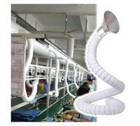 Manguera flexible de recogida de polvo, conducto extractor de aire de 10 pies con campana giratoria de 360° para extracción de humos de soldadura en bahía de mantenimiento