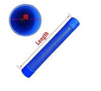 Manguera flexible de silicona universal for coche, color azul, for tubo admisión aire, radiador, supercargador, intercooler, conector goma y dos abrazaderas(400mm,ID 40mm)