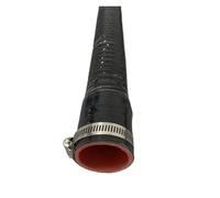 Manguera flexible de silicona universal for radiador, diámetro interior de 30 a 100 mm, for entrada de aire, alta presión y alta temperatura, conector de goma.(Black and 2 clamps,600MM_ID 38MM)