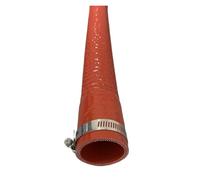 Manguera flexible de silicona universal for radiador, diámetro interior de 30 a 100 mm, for entrada de aire, alta presión y alta temperatura, conector de goma.(Red and 2 clamps,600MM_ID 75MM)