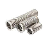 Manguera flexible de vacío acero inoxidable SS304, longitud fuelle: 100/200/300/500/1000/1500 mm, KF16, KF25, KF40, KF50(3000mm,KF25)