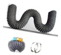 Manguera flexible de ventilación para secadora de 6 pies, conducto de nailon resistente a altas temperaturas para escape HVAC, se adapta a 2 a 24 pulgadas, ideal para un flujo de aire y ventilación