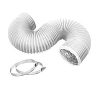 Manguera Flexible Evacuación Aire Acondicionado 3 m 4" Pulgadas Aislante - Tubo PVC Aluminio Extensión Para Climatizador Portátil Con 2 Bridas - Anti-Condensación Doble Para Aire Secadora Ventilación