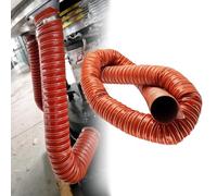 Manguera flexible for conductos de 1 a 12 pulgadas: resistente al calor, for escape y entrada de aire con abrazaderas y alambre de acero.(104mm L6m)