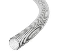 Manguera flexible ondulada transparente de 28 mm - 1 metro de largo para estanque de peces, jardín, bomba de filtro para tubo flexible marino