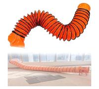 Manguera flexible para conductos de ventilación, Manguera Flexible De Conducto PVC Con Gancho S Soporte Acero Naranja 15-60CM 5M 10M(5m,30CM)
