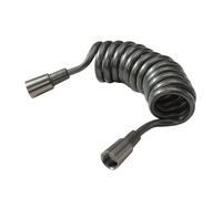 Manguera flexible para ducha Spring, Manguera telescópica en espiral for bidé con resorte, conector de latón G1/2, gris, 2-5 m(5m)