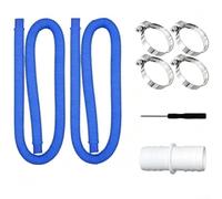 Manguera flexible para piscina, tubo de filtro de piscina, manguera de aspiradora de 32 mm, piezas de piscina sobre el suelo, tubo de bomba de repuesto, tubo de agua a prueba de fugas, para (tubo azul