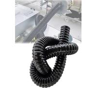 Manguera Flexible para recolección de Polvo de 1 m de Longitud, Manguera de PU, Manguera Negra para recolección de Polvo de PU, Manguera de vacío Gruesa de 80 mm de diámetro interi