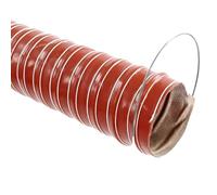 Manguera flexible roja for conductos, tubo de ventilación for extractores, manguera de silicona for conductos, conducto de ventilación de humos industriales, manguera resistente al calor(254mm)