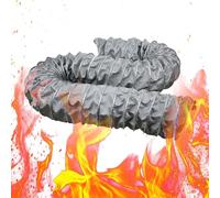 Manguera flexible y resistente for aire acondicionado y ventilación - Tejido de fibra de vidrio resistente con abrazadera de hierro(L4mx150mm)